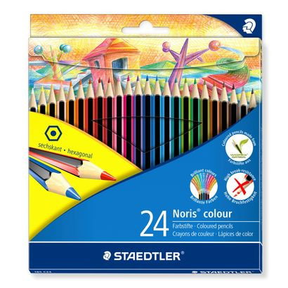 Staedtler Noris Colour Wopex Lápices de Colores Ecológicos Surtidos, 24 Unidades