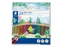 Staedtler Lápices de Colores Upcycled Wood Ecológico 24 Colores Caja de Cartón Certificación Green Product