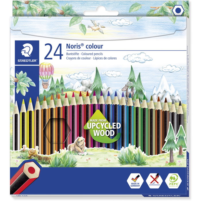Staedtler Noris Colour Wopex Lápices de Colores Ecológicos Surtidos, 24 Unidades