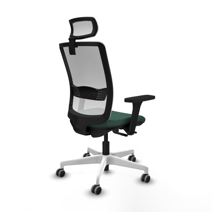 PIQUERAS Y CRESPO Silla de oficina Haches con mecanismo Sincro/Traslack, Verde botella y Blanco PIQUERAS Y CRESPO Silla de oficina Haches con mecanismo Sincro/Traslack, Verde botella y Blanco
