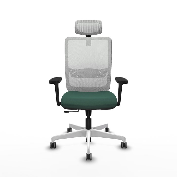 PIQUERAS Y CRESPO Silla de oficina Haches con mecanismo Sincro/Traslack, Verde botella y Blanco PIQUERAS Y CRESPO Silla de oficina Haches con mecanismo Sincro/Traslack, Verde botella y Blanco