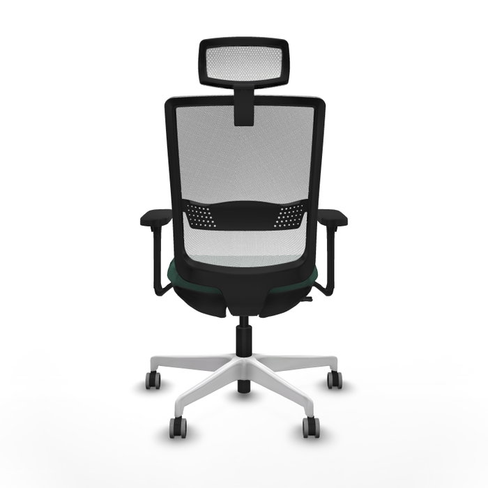 PIQUERAS Y CRESPO Silla de oficina Haches con mecanismo Sincro/Traslack, Verde botella y Blanco PIQUERAS Y CRESPO Silla de oficina Haches con mecanismo Sincro/Traslack, Verde botella y Blanco