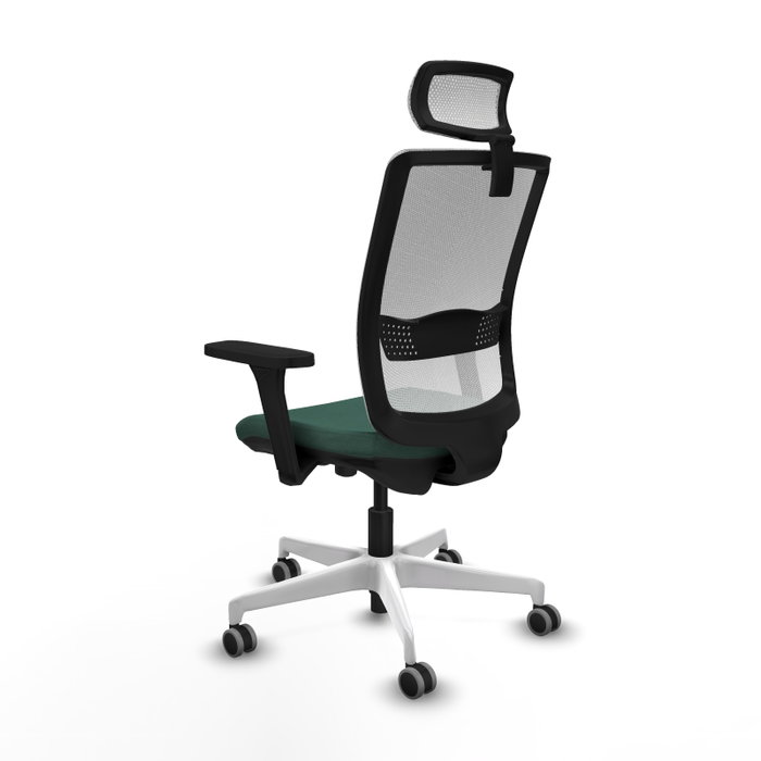 PIQUERAS Y CRESPO Silla de oficina Haches con mecanismo Sincro/Traslack, Verde botella y Blanco PIQUERAS Y CRESPO Silla de oficina Haches con mecanismo Sincro/Traslack, Verde botella y Blanco