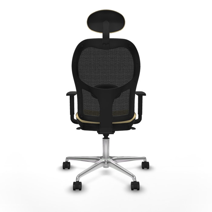 PIQUERAS Y CRESPO Silla de oficina Jorquera con mecanismo Sincro, Crema/Negro PIQUERAS Y CRESPO Silla de oficina Jorquera con mecanismo Sincro, Crema/Negro