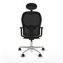 PIQUERAS Y CRESPO Silla de oficina Jorquera con mecanismo Sincro, Crema/Negro