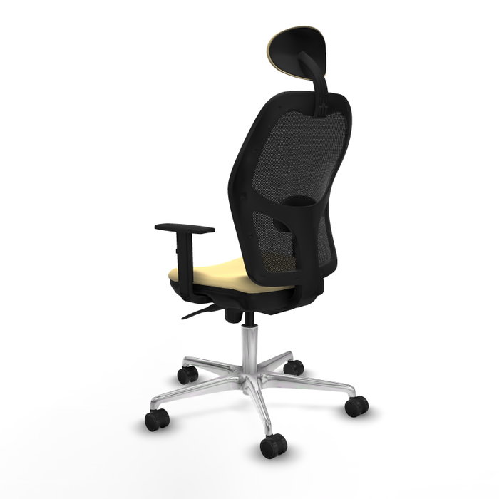 PIQUERAS Y CRESPO Silla de oficina Jorquera con mecanismo Sincro, Crema/Negro PIQUERAS Y CRESPO Silla de oficina Jorquera con mecanismo Sincro, Crema/Negro