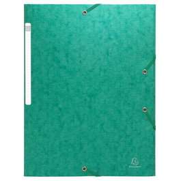 Carpeta De Gomas Y Solapas Exacompta Scotten Maxi Carton Gofrado A4 Con Etiqueta Verde