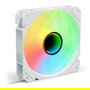 SHARKOON SHARK Mirror RGB PWM White Ventilador 120mm, Blanco con Iluminación LED PWM, para Carcasa de Ordenador, Flujo de Aire 99.52 m³/h