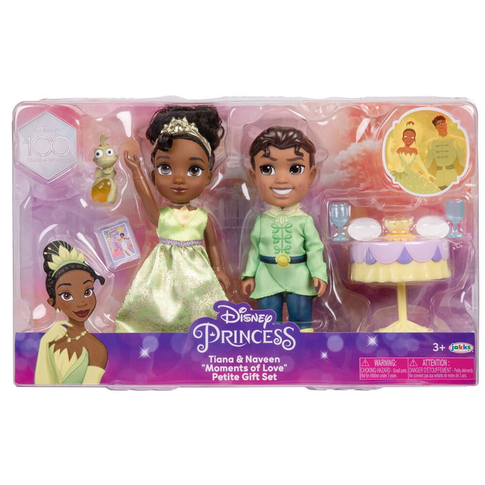 JAKKS PACIFIC Muñeca Tiana y Naveen Tiana y el Sapo Disney 15cm con Accesorios JAKKS PACIFIC Muñeca Tiana y Naveen Tiana y el Sapo Disney 15cm con Accesorios