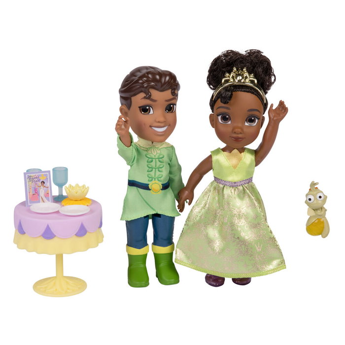JAKKS PACIFIC Muñeca Tiana y Naveen Tiana y el Sapo Disney 15cm con Accesorios JAKKS PACIFIC Muñeca Tiana y Naveen Tiana y el Sapo Disney 15cm con Accesorios
