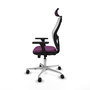 PIQUERAS Y CRESPO Silla de oficina Jorquera con mecanismo Sincro/Traslack, Morado y Blanco