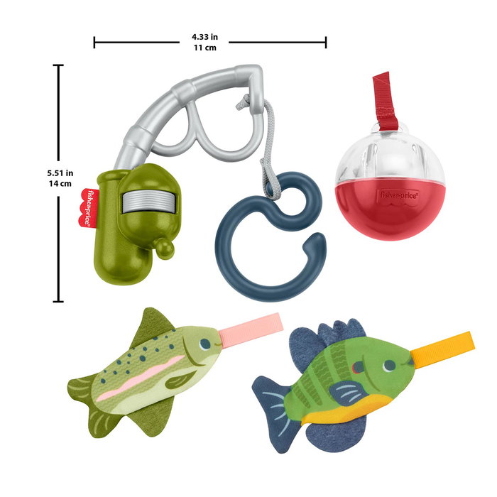 Fisher-Price Mini Yo Pesca Divertida Jhb50 – Caja de regalo temática de 4 juguetes de pesca para bebés +3 meses