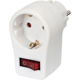 Brennenstuhl Adaptador de toma de corriente con interruptor blanco