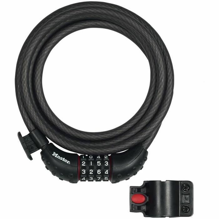 Master Lock Candado para bicicleta 8120EURDPRO de cable de acero trenzado de 1,8 m Master Lock Candado para bicicleta 8120EURDPRO de cable de acero trenzado de 1,8 m