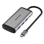 Vention CNBHB Concentrador USB-C 5 en 1 Base para Portátil con HDMI 4K@30Hz, PD 100W, 3 Puertos USB 3.0 - Hub USB Tipo-C Gris