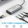 Vention Docking USB Tipo-C CNBHB 5 en 1 Gris