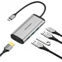 Vention CNBHB Docking USB Tipo-C 5 en 1 con HDMI 4K, 3 USB 3.0 y USB-C PD 100W Gris