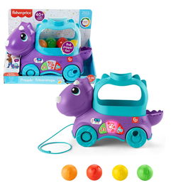 Fisher-Price Dinosaurio De Juguete De Arrastre Triceratops Ruiditos HNR52 Juguete Educativo +12 Meses