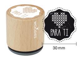 Woodies Sello de madera y caucho Para Ti 33x30mm
