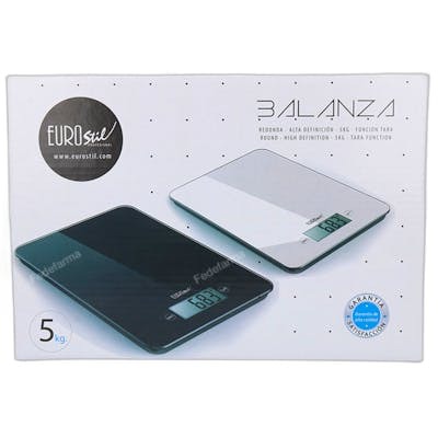 EuroStil Balanza Digital Negra Rectangular 5KG/1G