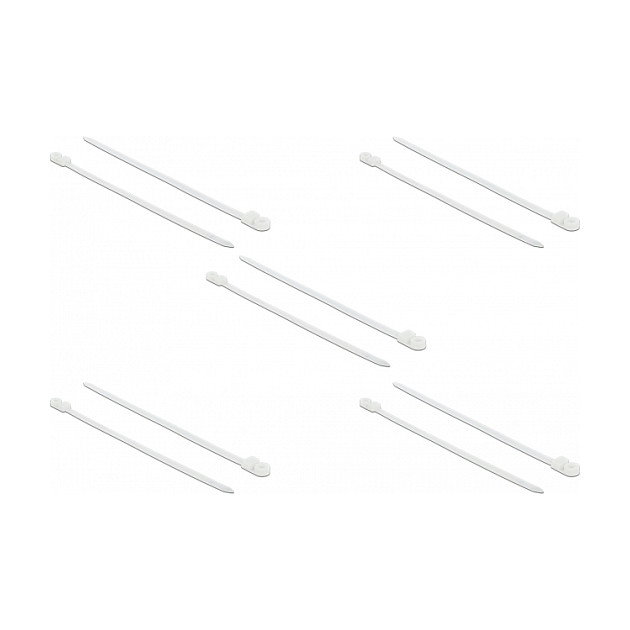 DeLOCK 18947 Brida de entrada paralela 300 x 7,6 mm Blanco DeLOCK 18947 Brida de entrada paralela 300 x 7,6 mm Blanco