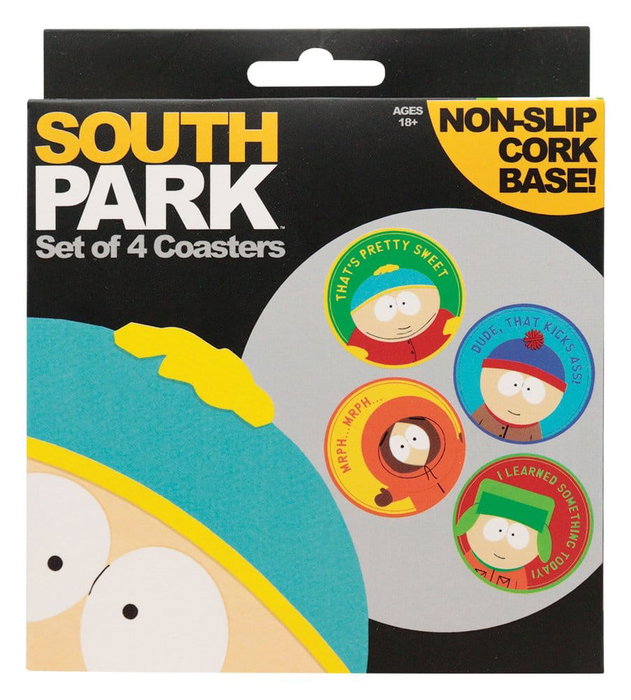 FaNaTtik South Park Pack de 4 Posavasos con personajes