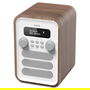 Denver DAB-48 Radio Digital Personal DAB+ FM Bluetooth Reloj Alarma Altavoces Blanco Madera