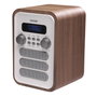 Denver DAB-48WHITE Radio Digital Personal Blanco y Madera