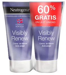 Neutrogena Visibly Renew Manos Elast Intens Crema de Manos con SPF 20, 75ml, Pack de 2