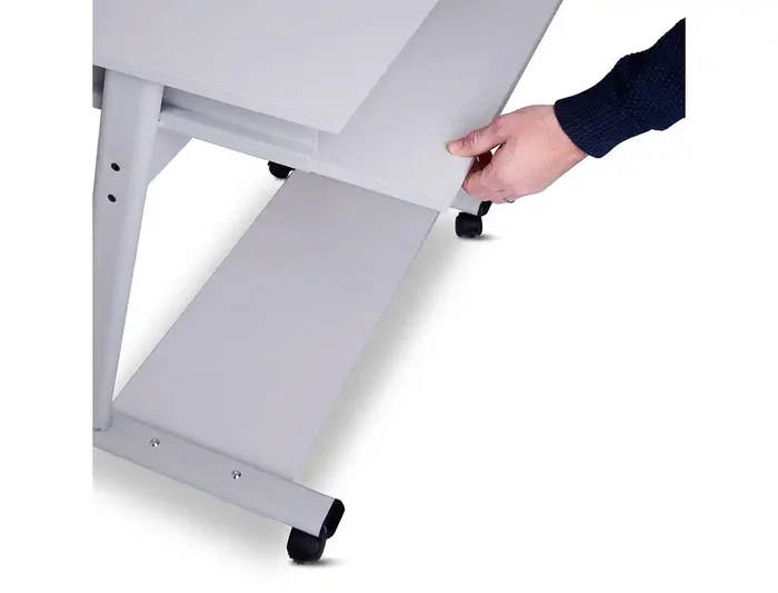 Rocada RD-9100 Mesa Ordenador con Sistema Bloqueo Ruedas y Bandeja Teclado Extraíble Estructura Metálica Rocada RD-9100 Mesa Ordenador con Sistema Bloqueo Ruedas y Bandeja Teclado Extraíble Estructura Metálica