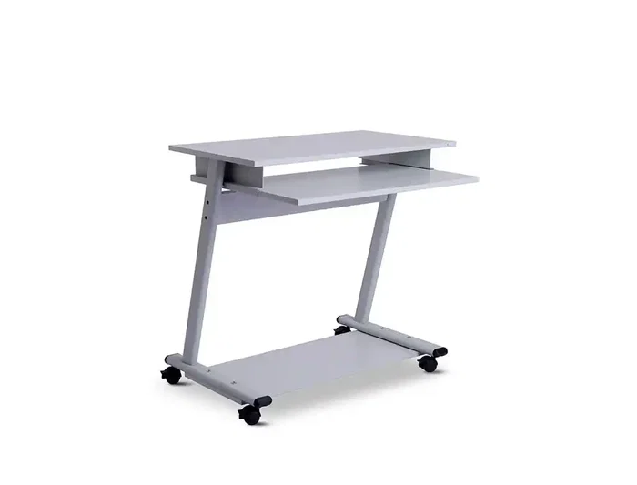 Rocada RD-9100 Mesa Ordenador con Sistema Bloqueo Ruedas y Bandeja Teclado Extraíble Estructura Metálica Rocada RD-9100 Mesa Ordenador con Sistema Bloqueo Ruedas y Bandeja Teclado Extraíble Estructura Metálica