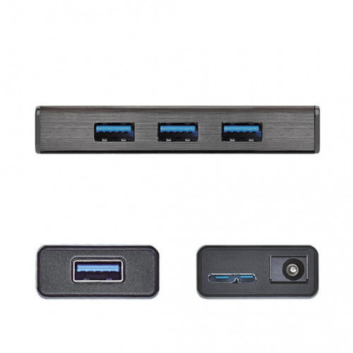 j5create JUH340 Mini Hub USB 3.0 4 Puertos Negro Aluminio 5Gbps