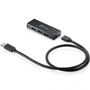 j5create JUH340 Mini Hub USB 3.0 4 Puertos Negro Aluminio 5Gbps