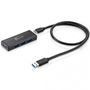 j5create JUH340 Mini Hub USB 3.0 4 Puertos Negro Aluminio 5Gbps
