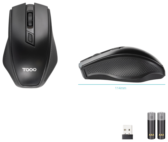 Tooq Ratón Inalámbrico TQMW-1102-B 1600 DPI Negro Tooq Ratón Inalámbrico TQMW-1102-B 1600 DPI Negro