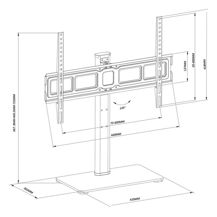 Soporte para TV MC-386 con capacidad de 40kg Soporte para TV MC-386 con capacidad de 40kg