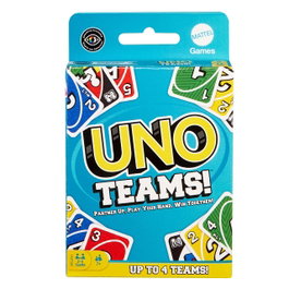 UNO Juego de Cartas Hxt58 - Uno Teams Versión por Equipos de Mattel Games, Juego de Mesa Multilingüe para +7 años