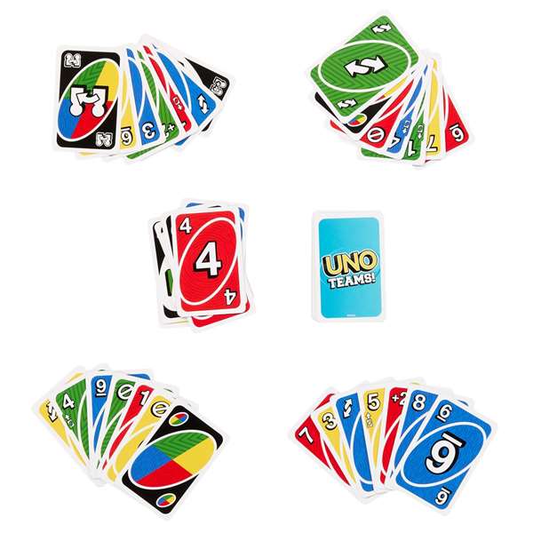 Mattel UNO Teams Juego de Cartas para 7+ Años