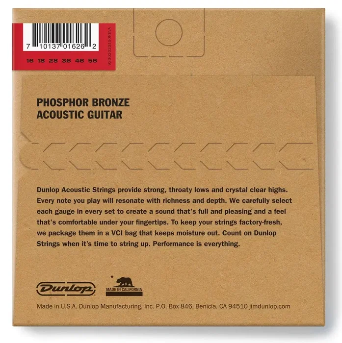 Dunlop Juego Cuerdas Resonator Phosphor Bronze 16-56