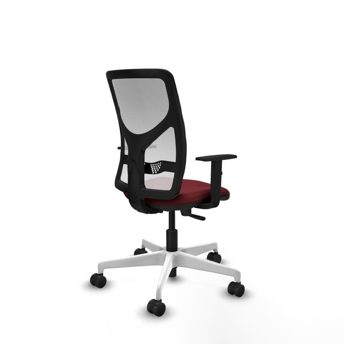 PIQUERAS Y CRESPO Silla de oficina Motilla Granate y Blanco PIQUERAS Y CRESPO Silla de oficina Motilla Granate y Blanco
