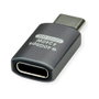 ROLINE Adaptador USB4 Gen 3x2 USB Type C Macho a Hembra, Aluminio, Plata