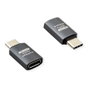 ROLINE Adaptador USB4 Gen 3x2 USB Type C Macho a Hembra, Aluminio, Plata