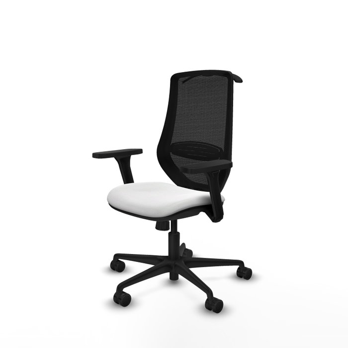 PIQUERAS Y CRESPO Silla de oficina Mardos con mecanismo Sincro, Blanco y Negro PIQUERAS Y CRESPO Silla de oficina Mardos con mecanismo Sincro, Blanco y Negro