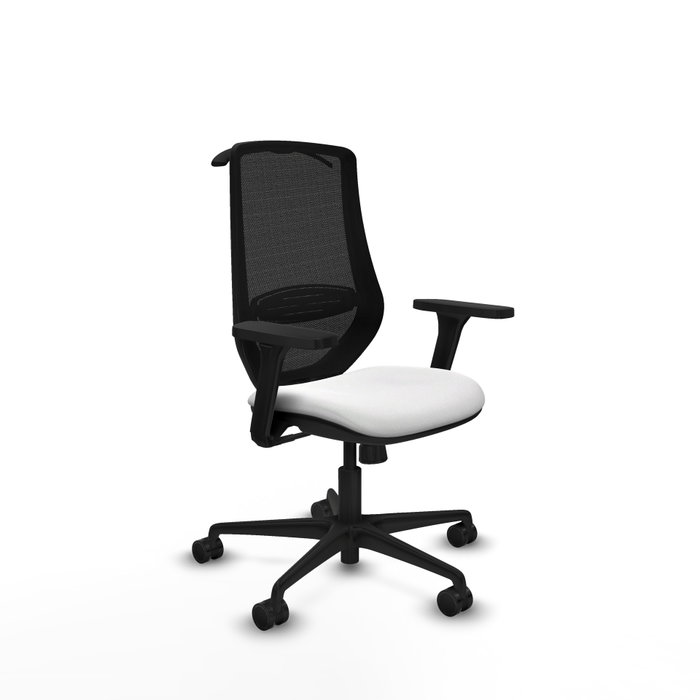 PIQUERAS Y CRESPO Silla de oficina Mardos con mecanismo Sincro, Blanco y Negro PIQUERAS Y CRESPO Silla de oficina Mardos con mecanismo Sincro, Blanco y Negro