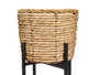 Ibergarden Set de 2 Maceteros de Mimbre Natural con Patas de Metal, Grande 25x25x67 cm y Pequeño 20x20x57 cm (Set de 6)