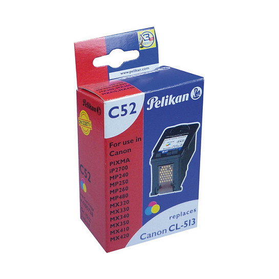 Pelikan C52 CL513 Tricolor Cartucho de tinta remanufacturado