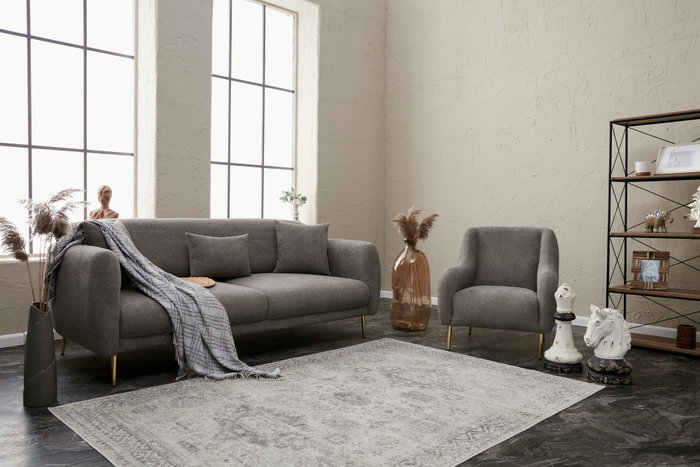 Atelier Del Sofa Sofá Cama 3 Plazas Gris 210x95 cm