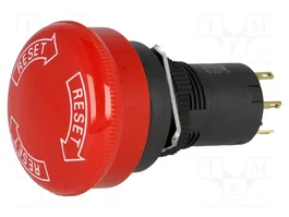 OMRON A165E-S-03U Interruptor de Emergencia de 16mm, 3 NC