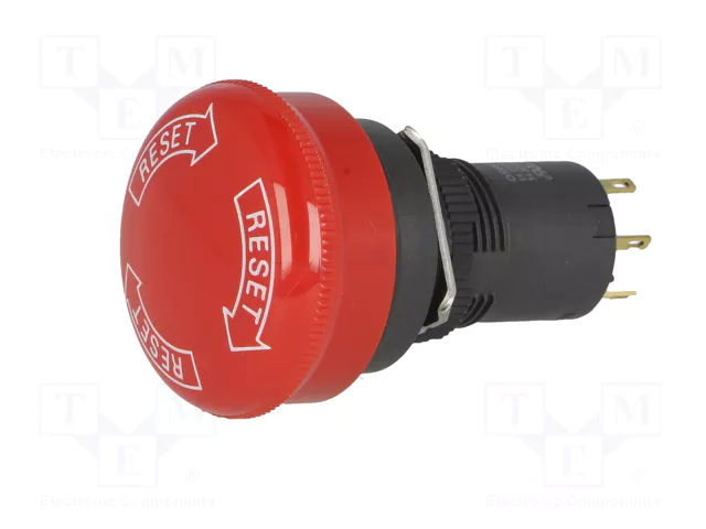 OMRON A165E-S-03U Interruptor de Emergencia de 16mm, 3 NC
