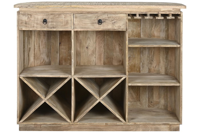 DKD Home Decor Mueble Bar Alpino Marron 54 x 110 x 146 cm